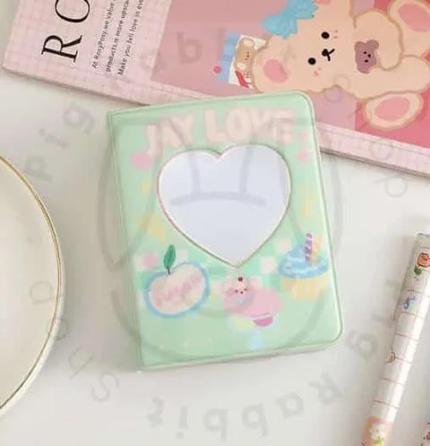 Álbum de fotos MY LOVE Verde con 40 rejillas, photocards kpop - Pig Rabbit Shop Kpop store Spain