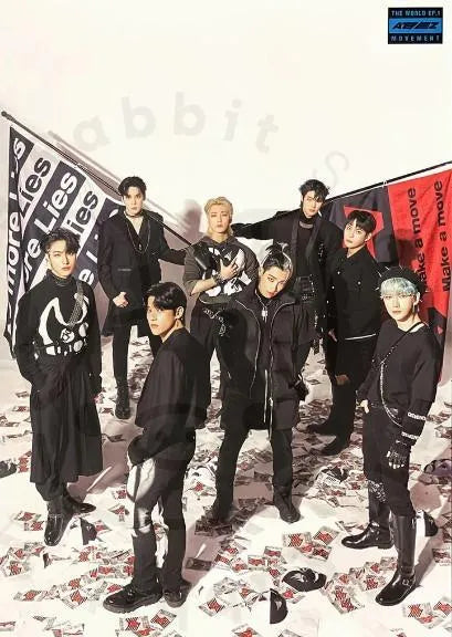ATEEZ - THE WORLD EP.1 : MOVEMENT [ a ] poster - Pig Rabbit Shop Kpop store Spain