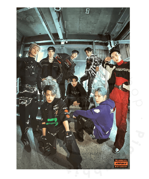 ATEEZ - THE WORLD EP.1 : MOVEMENT [ z ] poster - Pig Rabbit Shop Kpop store Spain