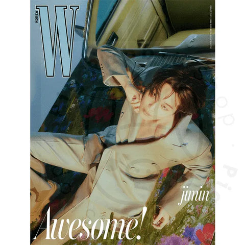 BTS JIMIN - COVER W Korea Magazine 2023 VOL.2 - Pig Rabbit Shop Kpop store Spain