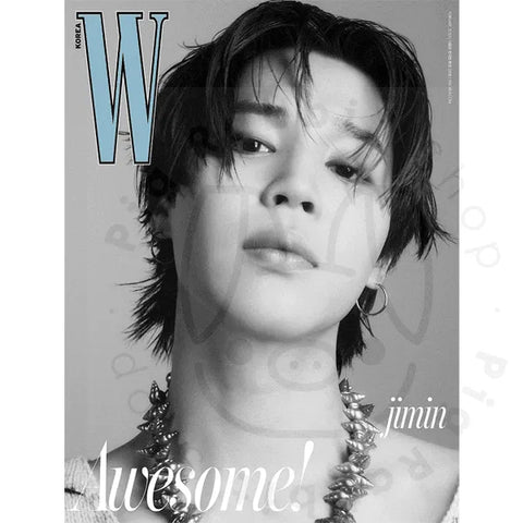 BTS JIMIN - COVER W Korea Magazine 2023 VOL.2 - Pig Rabbit Shop Kpop store Spain