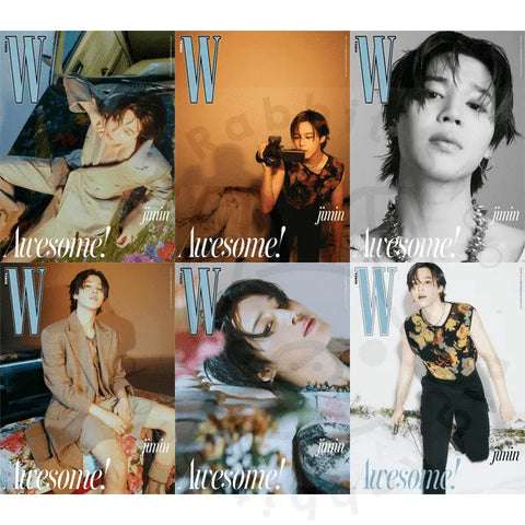 BTS JIMIN - COVER W Korea Magazine 2023 VOL.2 - Pig Rabbit Shop Kpop store Spain