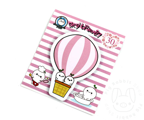 BUDDING POP sky travel 30 sheets memo pad notes - Pig Rabbit Shop Kpop store Spain