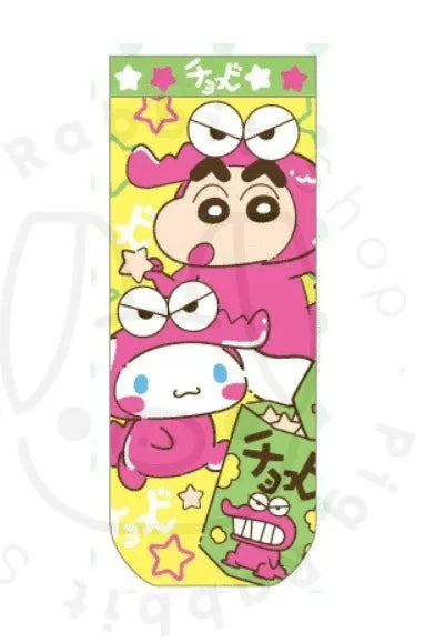 Calcetines CRAYON SHIN CHAN X SANRIO cinnamoroll SIZE 22-24cm - Pig Rabbit Shop Kpop store Spain
