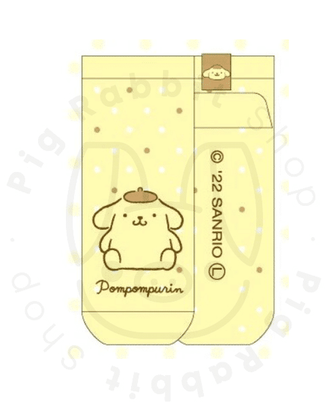 Calcetines SANRIO Pom pon purin Amarillo SIZE 22-24cm - Pig Rabbit Shop Kpop store Spain