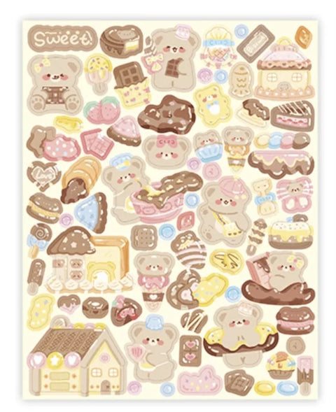 DECO STICKER CHOCOLATE WORLD - Pig Rabbit Shop Kpop store Spain