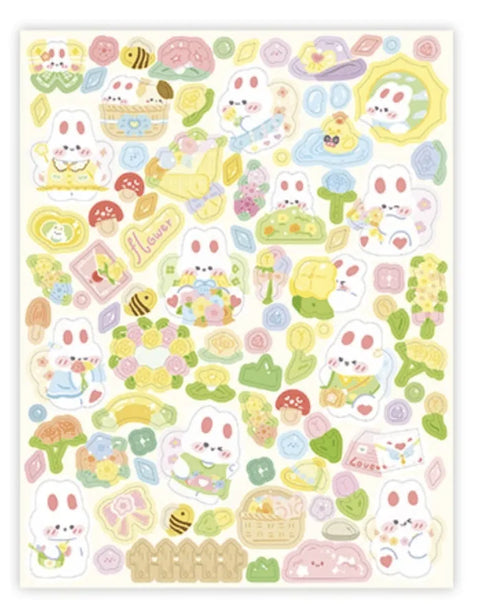 DECO STICKER GARDEN RABBIT - Pig Rabbit Shop Kpop store Spain