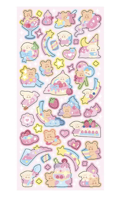 DECO STICKER ICE CREAM WORLD - Pig Rabbit Shop Kpop store Spain