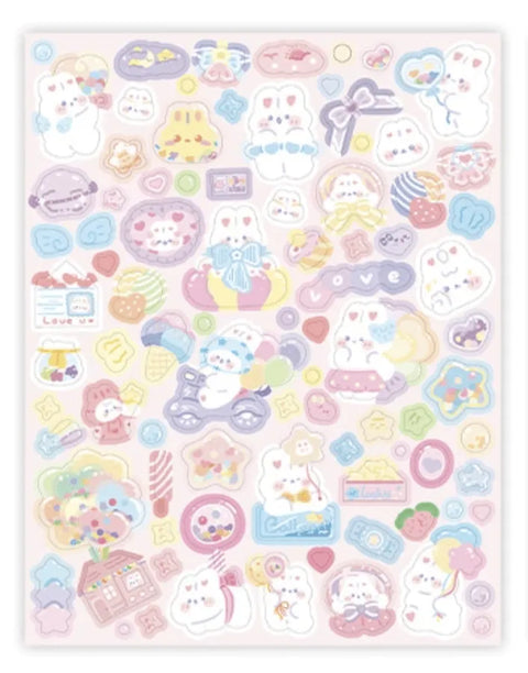 DECO STICKER LOVELY RABBIT - Pig Rabbit Shop Kpop store Spain