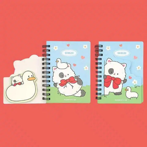 DunDun's Mini Notebook & Sticky Memo Set - Pig Rabbit Shop Kpop store Spain