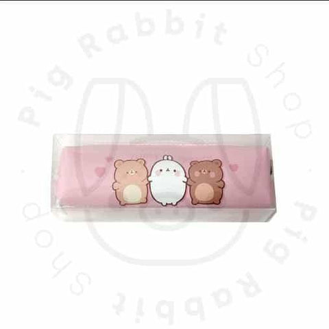 Estuche Molang the rabbit rosa friends - Pig Rabbit Shop Kpop store Spain