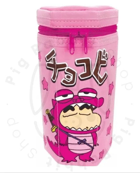 ESTUCHE SHIN CHAN CRAYON GALLETAS ROSA - Pig Rabbit Shop Kpop store Spain