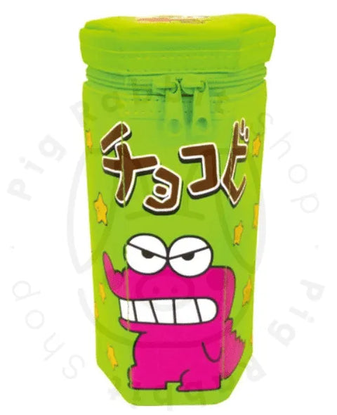 ESTUCHE SHIN CHAN CRAYON GALLETAS VERDE - Pig Rabbit Shop Kpop store Spain