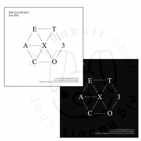 EXO Album Vol. 3 - EX’ACT - Pig Rabbit Shop Kpop store Spain