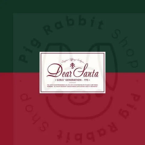 GIRLS GENERATION TTS 3rd Mini Album - Dear Santa - Pig Rabbit Shop Kpop store Spain