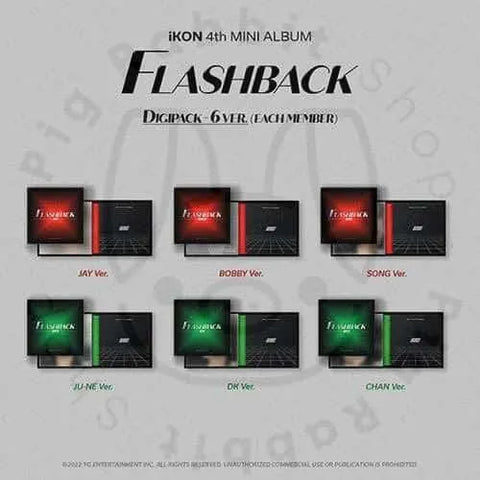 iKON 4th Mini Album - FLASHBACK (DIGIPACK Ver.) [Aleatoria] - Pig Rabbit Shop Kpop store Spain