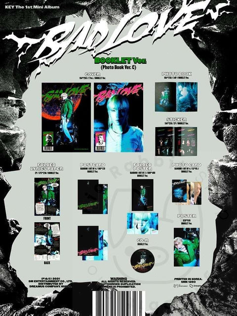 Key 1st mini album - Bad love - Pig Rabbit Shop Kpop store Spain