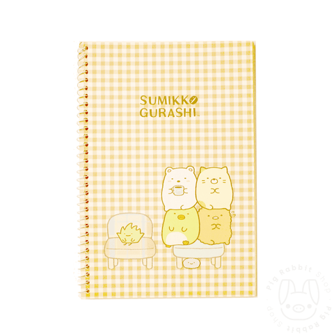 Libreta Summikko Gurashi A5 Espiral Cofee Interior a rayas - Pig Rabbit Shop Kpop store Spain