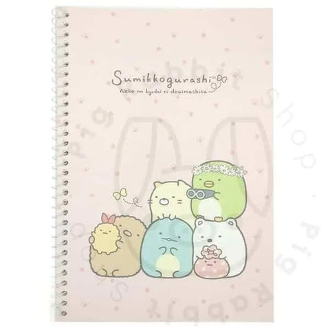 Libreta Summikko Gurashi A5 Espiral Spring Interior a rayas - Pig Rabbit Shop Kpop store Spain