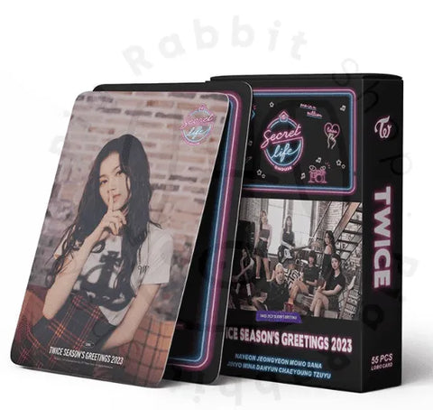 LOMOCARDS 54pcs TWICE Secret Life Season´s Greetings 2023 - Pig Rabbit Shop Kpop store Spain