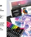 MALETIN 48 ROTULADORES FINE BRUSH CREATIVE 2 PUNTAS — merch oficial de IVE | K-pop merch España