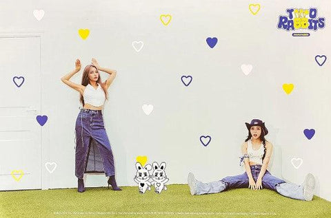 MAMAMOO+ 1ST MINI ALBUM [ TWO RABBITS ] (A VER.) POSTER - Pig Rabbit Shop Kpop store Spain