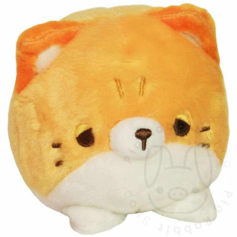 Manmaru Nyan Round Cat Petite Plush Keychain (Orange cat) - Pig Rabbit Shop Kpop store Spain