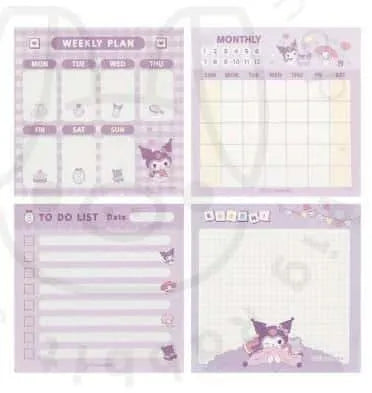 MEMOPAD KUROMI WEEKLY/ MONTHLY ( RANDOM) - Pig Rabbit Shop Kpop store Spain