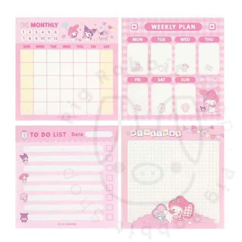 MEMOPAD MY MELODY WEEKLY/ MONTHLY ( RANDOM) - Pig Rabbit Shop Kpop store Spain