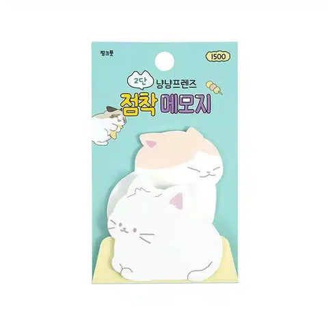 Meow Meow Cats Sticky Memo Set - Pig Rabbit Shop Kpop store Spain
