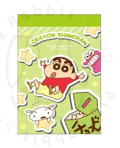 MINI NOTEBOOK MEMO CRAYON SHIN CHAN - Pig Rabbit Shop Kpop store Spain