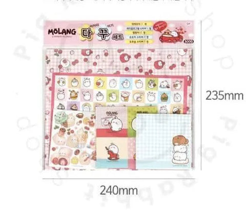 MOLANG - Papeleria y stickers set - Pig Rabbit Shop Kpop store Spain