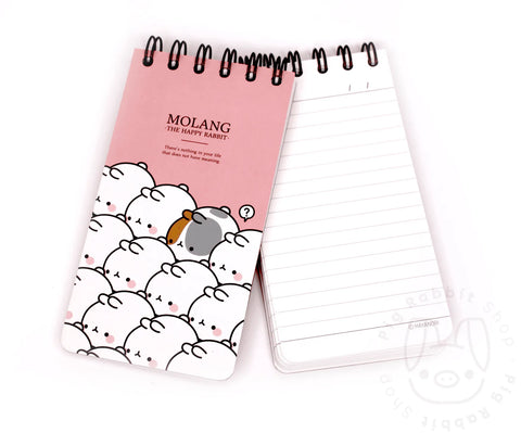 MOLANG THE HAPPY LIBRETA DE RAYAS ROSA - Pig Rabbit Shop Kpop store Spain