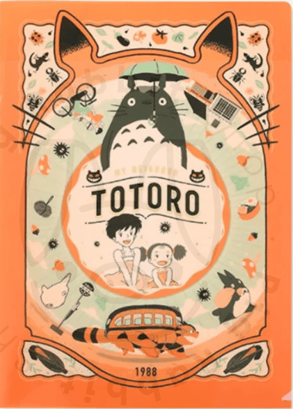 My Neighbor Totoro: Art Déco Clear Clear Folder A4 - Pig Rabbit Shop Kpop store Spain