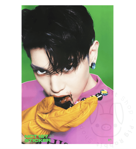 Nct 127 - Sticker [ Jewel Case Taeyong ] poster - Pig Rabbit Shop Kpop store Spain