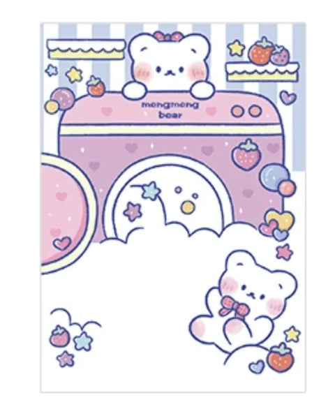 NOTES MENGMENG BEAR LAUNDRY - Pig Rabbit Shop Kpop store Spain