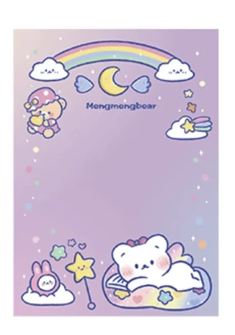 NOTES MENGMENG BEAR RAINBOW - Pig Rabbit Shop Kpop store Spain