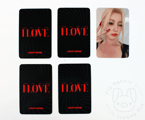 OFFICIAL PHOTOCARD (G)I-DLE 5th Mini Album – I LOVE [POB APPLEMUSIC] - Pig Rabbit Shop Kpop store Spain