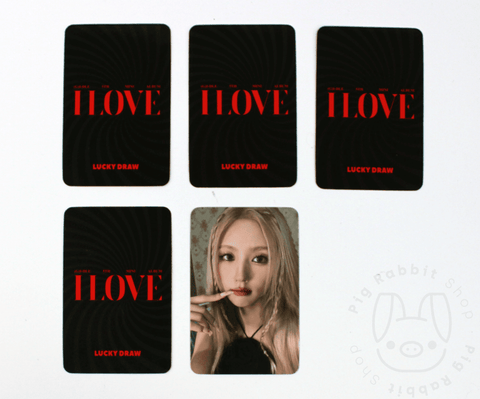 OFFICIAL PHOTOCARD (G)I-DLE 5th Mini Album – I LOVE [POB APPLEMUSIC] - Pig Rabbit Shop Kpop store Spain