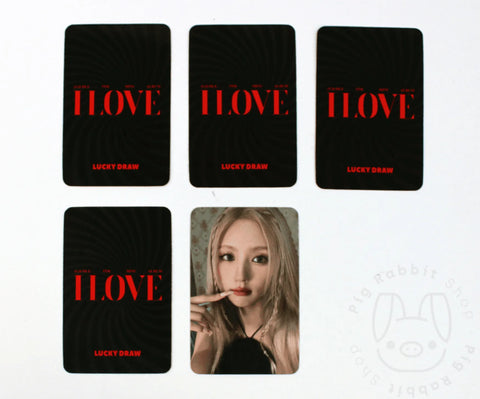 OFFICIAL PHOTOCARD (G)I-DLE 5th Mini Album – I LOVE [POB APPLEMUSIC] - Pig Rabbit Shop Kpop store Spain