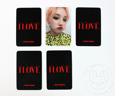 OFFICIAL PHOTOCARD (G)I-DLE 5th Mini Album – I LOVE [POB APPLEMUSIC] - Pig Rabbit Shop Kpop store Spain