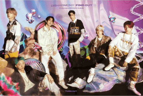 P1HARMONY - Disharmony : find out [ turn out ] poster - Pig Rabbit Shop Kpop store Spain
