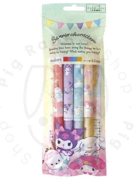 PACK 4 COLORES SANRIO CHARACTERS ROJO, MORADO, AZUL, NARANJA - Pig Rabbit Shop Kpop store Spain