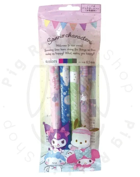PACK 4 COLORES SANRIO CHARACTERS ROSA,AZUL, VERDE, NEGRO - Pig Rabbit Shop Kpop store Spain