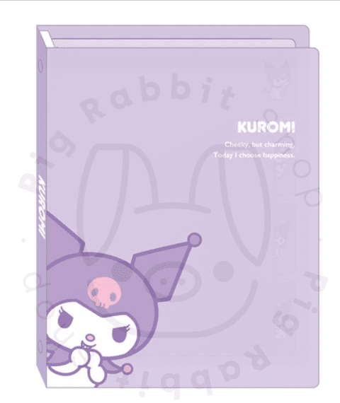 PORTAFOLIOS CON ANILLADO PEQUEÑO KUROMI SANRIO B5 - Pig Rabbit Shop Kpop store Spain