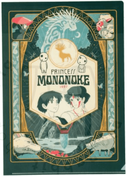 Princess Mononoke: Art Déco Clear Clear Folder A4 - Pig Rabbit Shop Kpop store Spain
