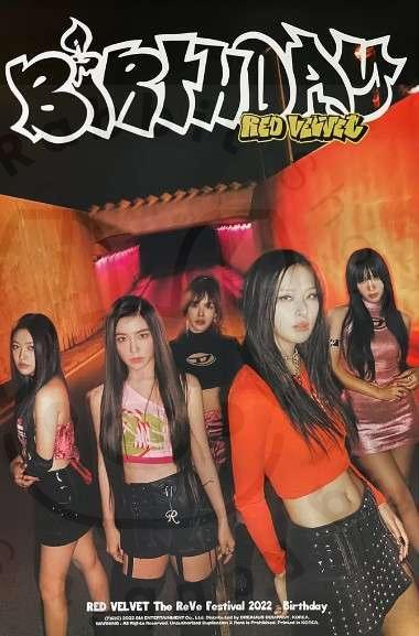 RED VELVET MINI ALBUM [ THE REVE FESTIVAL 2022 : BIRTHDAY ] (CAKE VER. B) POSTER - Pig Rabbit Shop Kpop store Spain