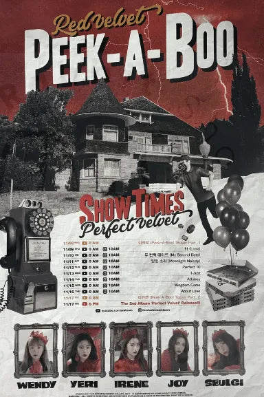 RED VELVET The 2nd Album - Perfect velvet [ b ] poster - Pig Rabbit Shop Kpop store Spain