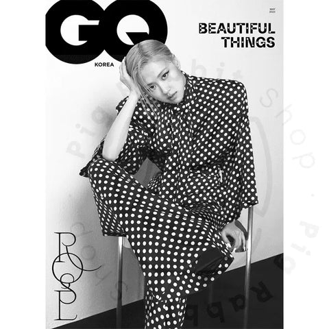 ROSE [BLACKPINK] COVER GQ MAGAZINE 2023 MAY - Pig Rabbit Shop Kpop store Spain