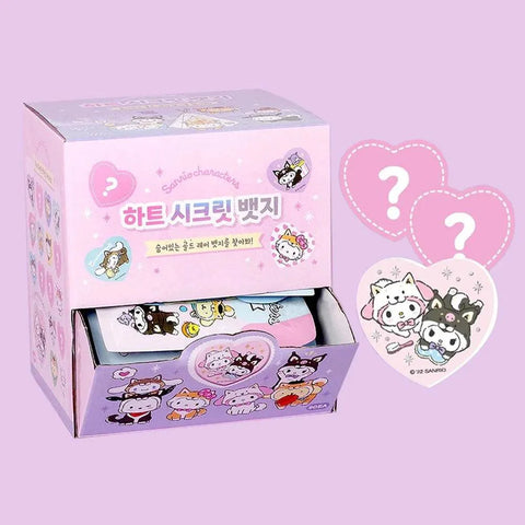 Sanrio Characters Secret Heart Badge - Pig Rabbit Shop Kpop store Spain